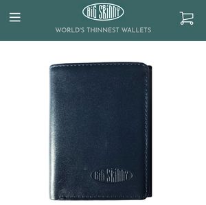 Men's Big Skinny Trifold Wallet Blue